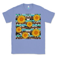Colony Blue sunflower western seamless revize Classic Tee - AdoDesignShop