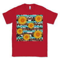 Red sunflower western seamless revize Classic Tee - AdoDesignShop