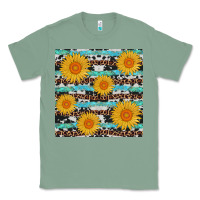 Sage sunflower western seamless revize Classic Tee - AdoDesignShop