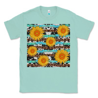 Seafoam sunflower western seamless revize Classic Tee - AdoDesignShop