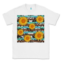 White sunflower western seamless revize Classic Tee - AdoDesignShop