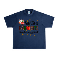 Navy santa's favorite teacher assistant Urban Heavy Tee - AdoDesignShop