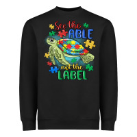 Black see the able not the label Heavyweight Sweatshirt - MaliasSmallBusiness