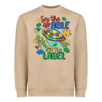 Mushroom see the able not the label Heavyweight Sweatshirt - MaliasSmallBusiness