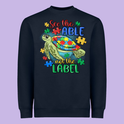 See The Able Not The Label Heavyweight Sweatshirt Designed By Maliassmallbusiness