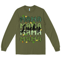 Army Green lucky mama Long Sleeve Tee - MaliasSmallBusiness