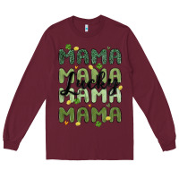 Burgundy lucky mama Long Sleeve Tee - MaliasSmallBusiness