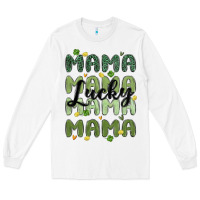 White lucky mama Long Sleeve Tee - MaliasSmallBusiness