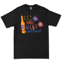 Black red white beer and boozed Premium Tee - CowhideDigitalArt