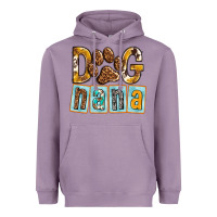 Lavender Dog Nana with Paw Heavyweight Hoodie - texasbilliewilder