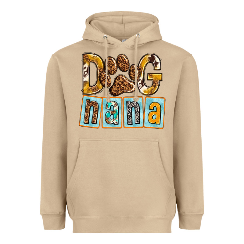 Dog Nana With Paw Heavyweight Hoodie by texasbilliewilder | Teevron