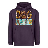 Plum Dog Nana with Paw Heavyweight Hoodie - texasbilliewilder