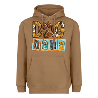 Toasted Coconut Dog Nana with Paw Heavyweight Hoodie - texasbilliewilder