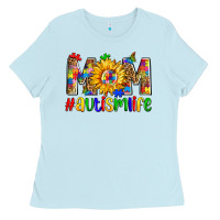 Baby Blue mom #autism life Ladies Tee - Zillion Design Studio