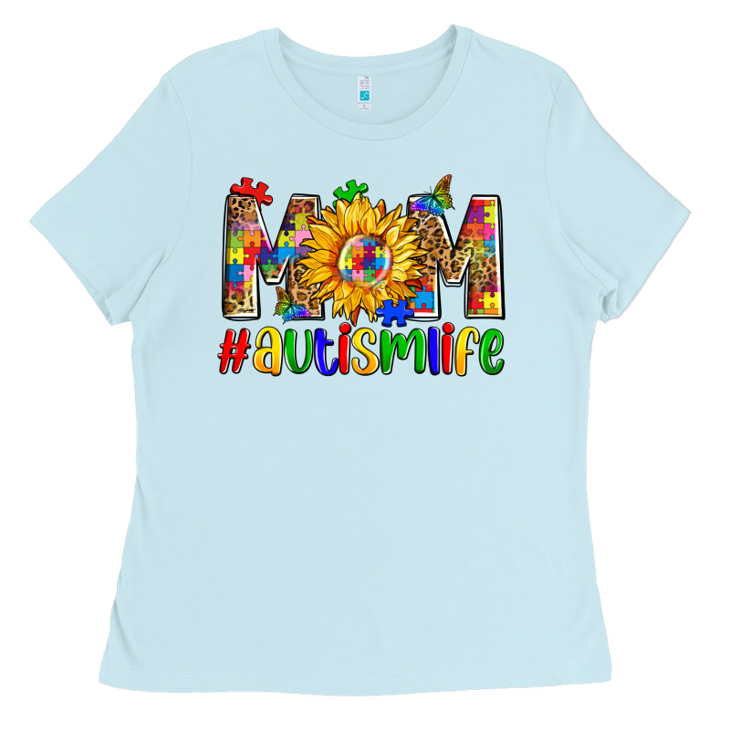Mom #autism Life Ladies Tee by Zillion Design Studio | Teevron