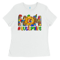 White mom #autism life Ladies Tee - Zillion Design Studio