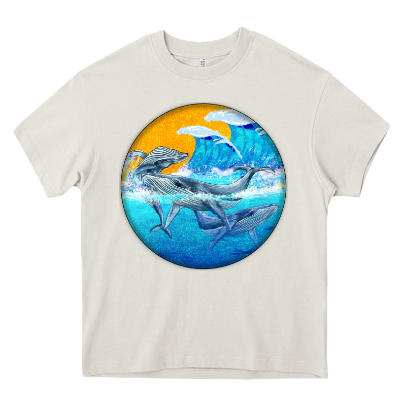 Humpback Whale Heavy Core Tee by BarkalooDesign | Teevron