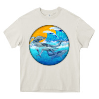 Cream humpback whale Heavy Core Tee - BarkalooDesign