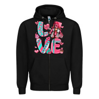 Black love with gnome Zipper Hoodie - LillyAllenDesigns