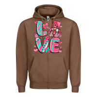 Chestnut love with gnome Zipper Hoodie - LillyAllenDesigns