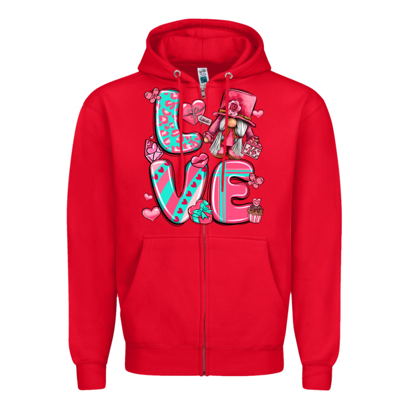 Love With Gnome Zipper Hoodie by LillyAllenDesigns | Teevron