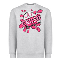 Heather Grey crush breast cancer Heavyweight Sweatshirt - MaliasSmallBusiness