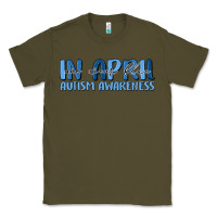Army Green in april we wear blue autism awareness Classic Tee - MaliasSmallBusiness