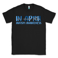 Black in april we wear blue autism awareness Classic Tee - MaliasSmallBusiness