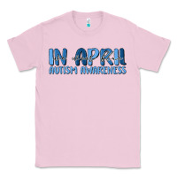 Bubblegum Pink in april we wear blue autism awareness Classic Tee - MaliasSmallBusiness