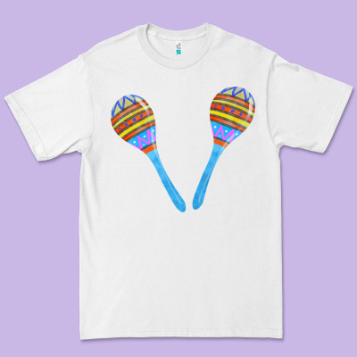 Blue Maracas Premium Tee Designed By Fadigitalartstudio