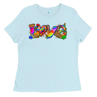 Baby Blue love autism Ladies Tee - Zillion Design Studio