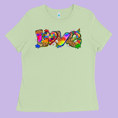Love Autism Ladies Tee Designed By Zillion Design Studio