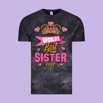 World's Best Sister Ever Vintage Tee Designed By Jasminsmagicworld