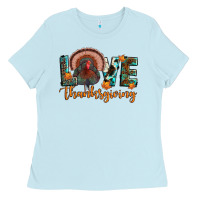 Baby Blue love thanksgiving Ladies Tee - JahusDesignShop