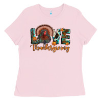 Bubblegum Pink love thanksgiving Ladies Tee - JahusDesignShop