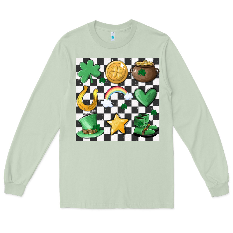 Checker Board Lucky Charms Long Sleeve Tee by MaliasSmallBusiness | Teevron