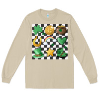 Mushroom checker board lucky charms Long Sleeve Tee - MaliasSmallBusiness