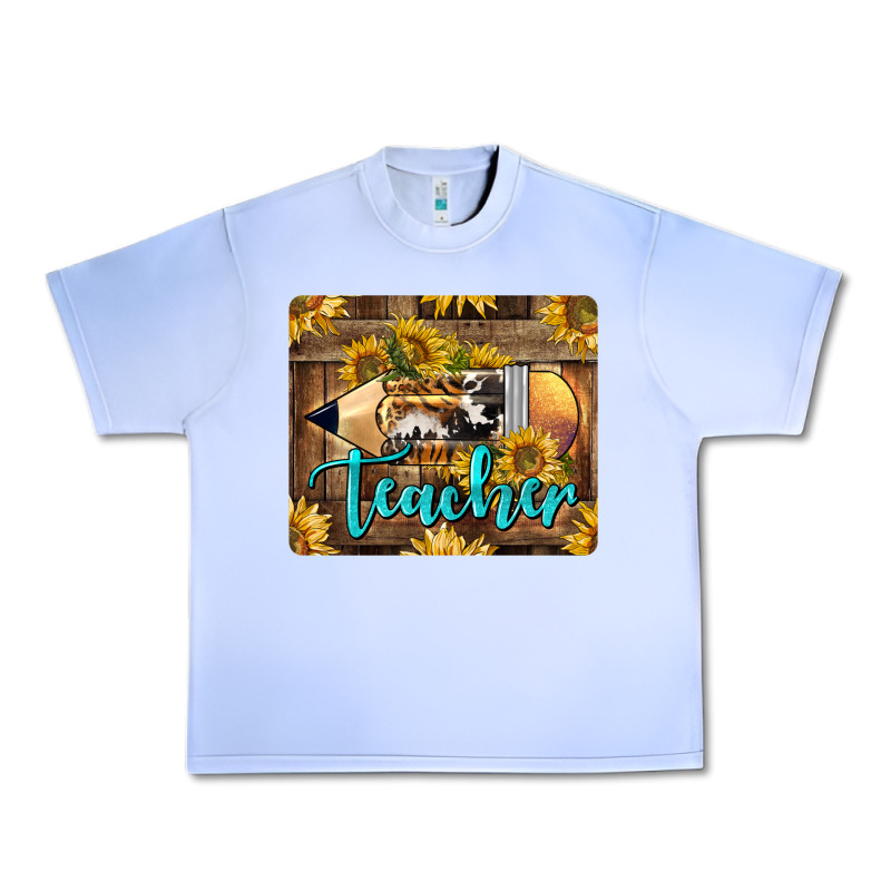 Western Teacher Pencil With Sunflowers Urban Heavy Tee by LillyAllenDesigns | Teevron