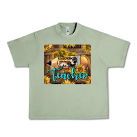 Oil Green Western Teacher Pencil With Sunflowers Urban Heavy Tee - LillyAllenDesigns