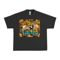 Pigment Black Western Teacher Pencil With Sunflowers Urban Heavy Tee - LillyAllenDesigns