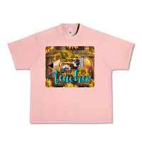 Salmon Western Teacher Pencil With Sunflowers Urban Heavy Tee - LillyAllenDesigns