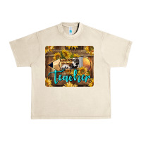 Sandshell Western Teacher Pencil With Sunflowers Urban Heavy Tee - LillyAllenDesigns