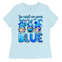Baby Blue in april we wear blue autism gnomes Ladies Tee - Zillion Design Studio