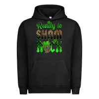 Pigment Black St. Patricks' Day ready to sham rock Urban Hoodie - OliviaCreatesArt