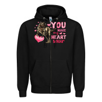 Black you make my heart saur Zipper Hoodie - LillyAllenDesigns