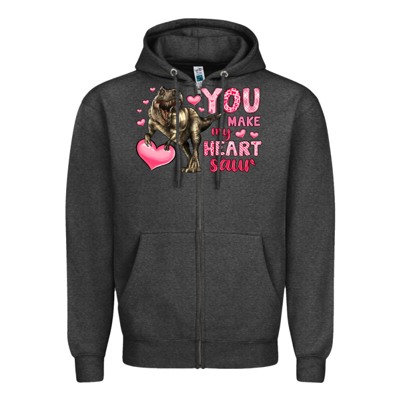 You Make My Heart Saur Zipper Hoodie by LillyAllenDesigns | Teevron