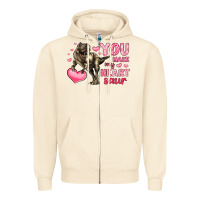 Sandshell you make my heart saur Zipper Hoodie - LillyAllenDesigns