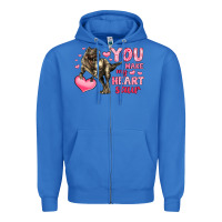 True Royal you make my heart saur Zipper Hoodie - LillyAllenDesigns