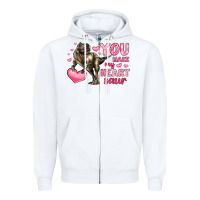 White you make my heart saur Zipper Hoodie - LillyAllenDesigns