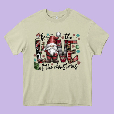 For The Love Of The Christmas Heavy Core Tee Designed By Cowhidedigitalart